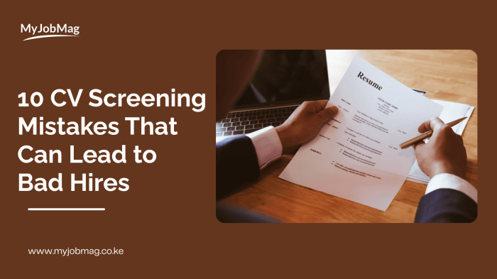 10 CV Screening Mistakes That Can Lead to Bad Hires